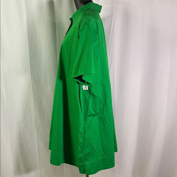 NWT Old Navy Beach Cruiser Green Short Sleeve Mini Swing Shirt Dress - Picture 3 of 16